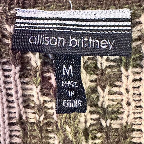 Oversized Chunky Open Front Kimono Sweater Cardigan Womens M Green Boho 70s - Picture 3 of 8